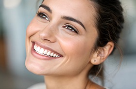 Smiling woman with beautiful white teeth